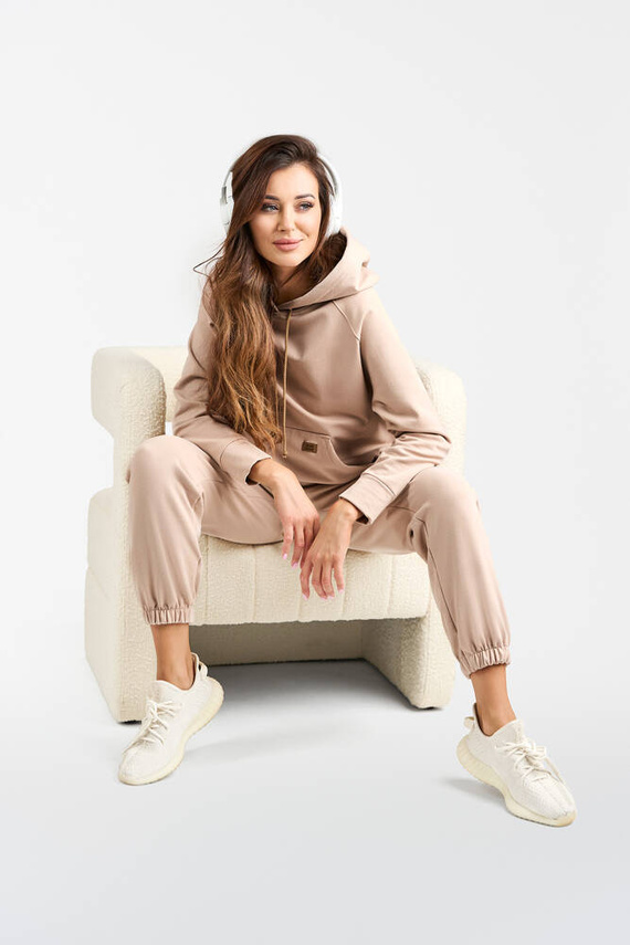 Viva Dámská mikina s kapucí Fashion - béžová