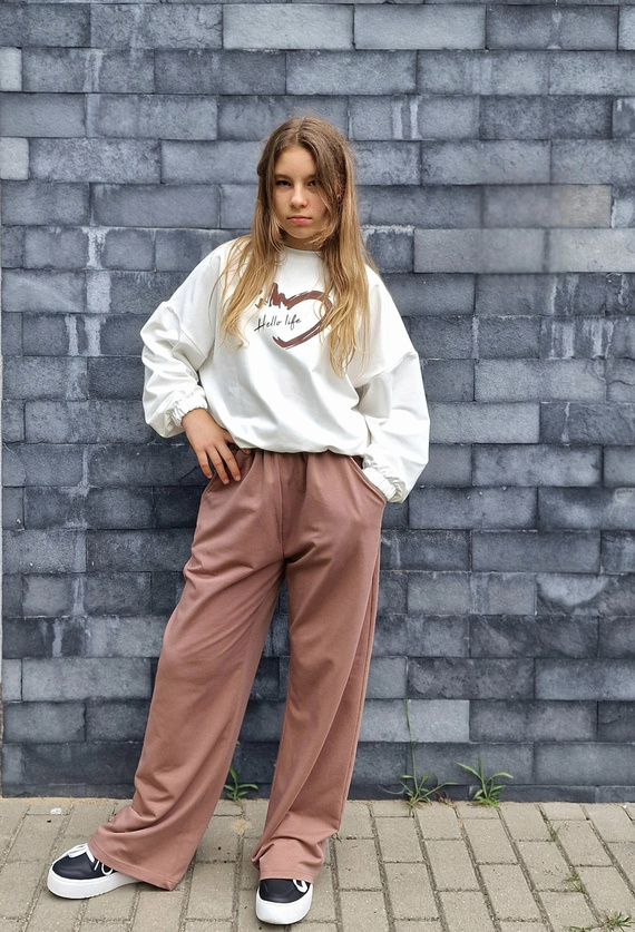 Gaja Dětská mikina Bambarillo ecru| Elastická bavlněná mikina