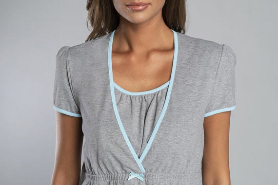 Carlina Těhotenská a kojící košilka Italian Fashion - melange/blue