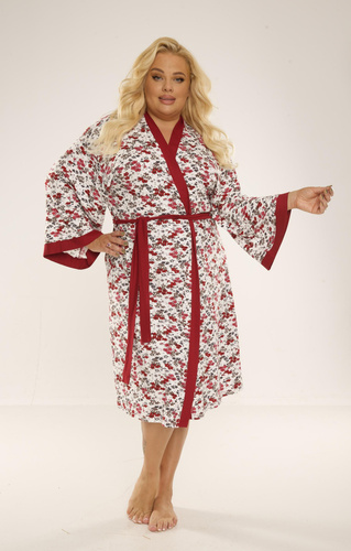 468/473 Mia Dámský župan Plus Size Forex - bordó