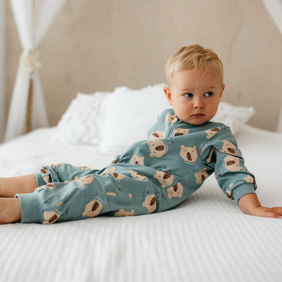 Beary Cool Eevi kojenecký župan - šalvěj, bavlna, bez nožiček, zip