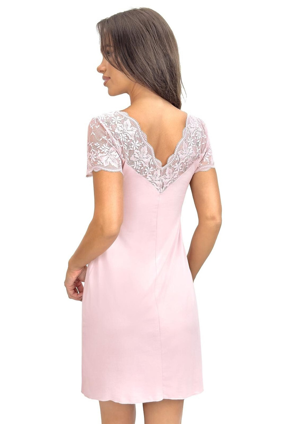 Dámská noční košilka Sonia Donna s krajkou | viskóza | výstřih V