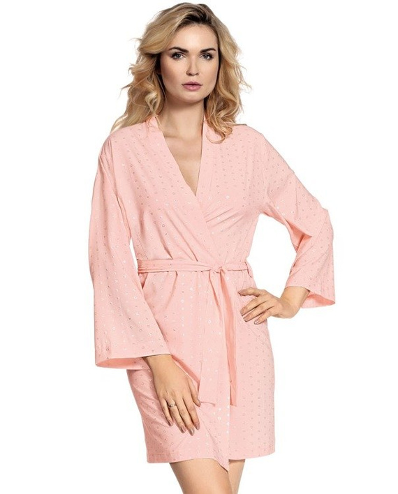 411 Jeanne Dámský krátký župan Forex - lososový