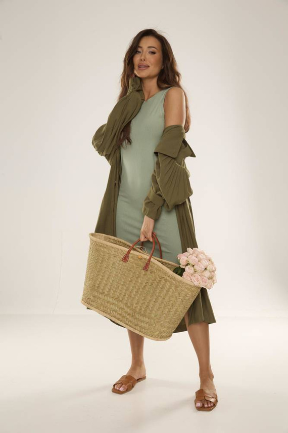 707 Freya Dámské šaty De Lafense - hrachová barva