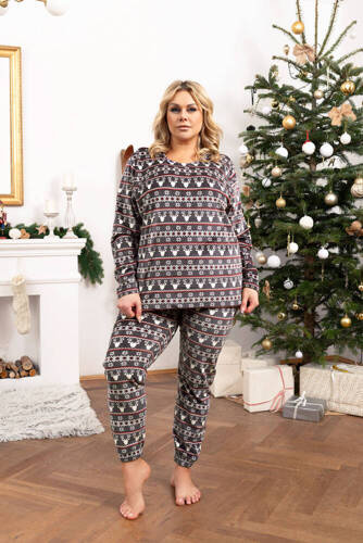 Island Fleece dámská souprava Italian Fashion - grafitový potisk