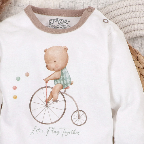 ABN-5584 Dětské body Circus Baby od Nini - 100% organická bavlna, jemné na pokožce, polská výroba