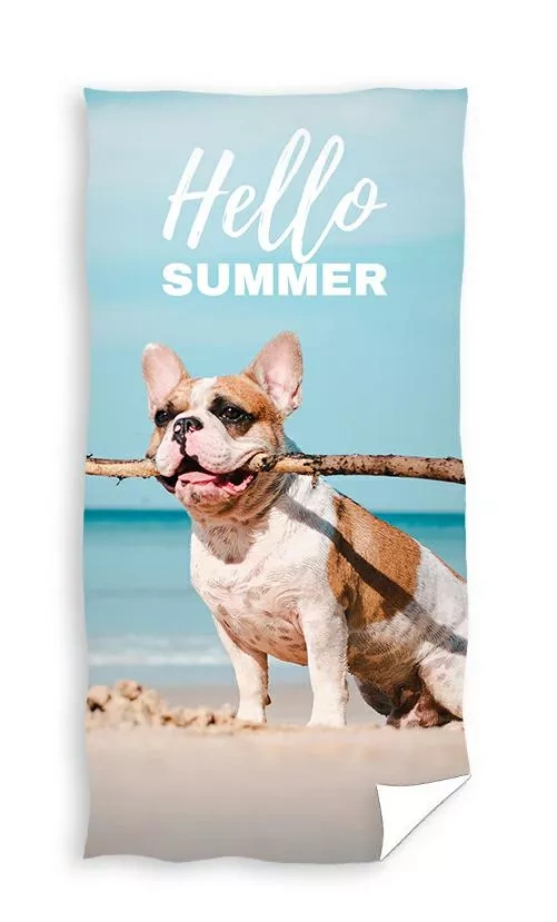Pes na pláži Dětská plážová osuška Carbotex | 100% bavlna, 310 g/m²
