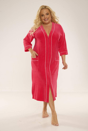 974 / 352 Dámský župan Velour Forex - malinový