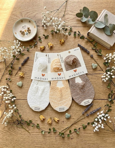 Baleríny Magnetis – Elastická korunka, Silikonový pásek, Hladká podešev beige