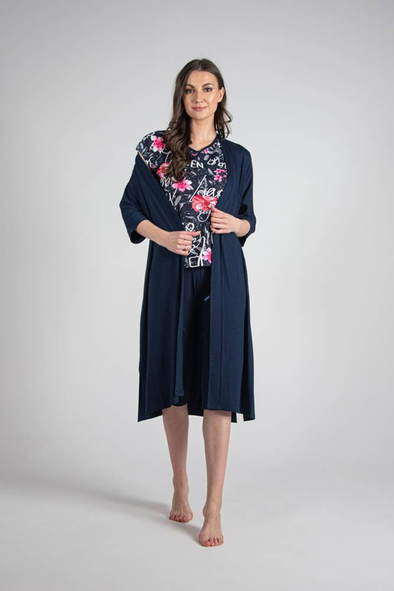 676 Dámské pyžamo s podrážkou Forex - tmavě modré