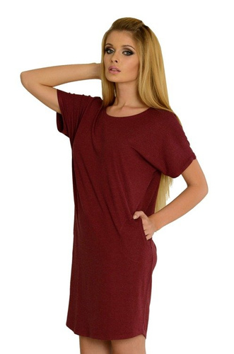 523 Paula noční košile kr. rukáv - chrpa