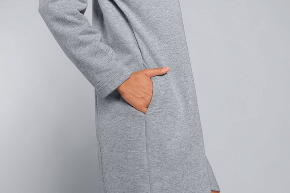 Grafi Dámský župan na zip Italian Fashion- melange