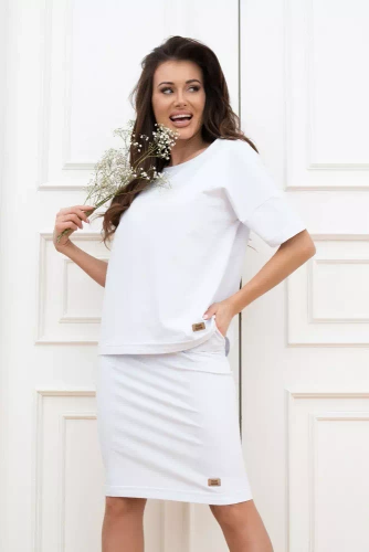 Halenka Alta s krátkými rukávy Italian Fashion - bílá