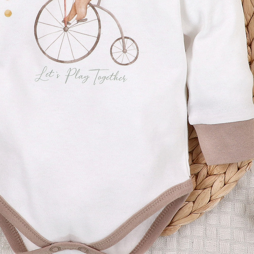 ABN-5584 Dětské body Circus Baby od Nini - 100% organická bavlna, jemné na pokožce, polská výroba