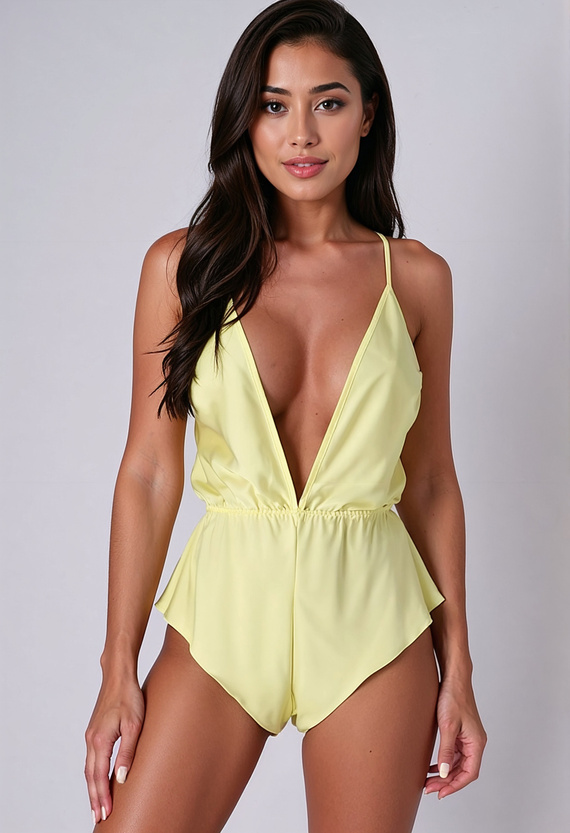 Sensie Body Lemon Passion yellow - elegantní dámské body
