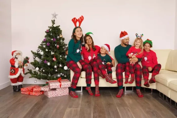 Narvik Pánské pyžamo s dlouhým rukávem, dlouhé kalhoty Italian Fashion- zelená/potisk