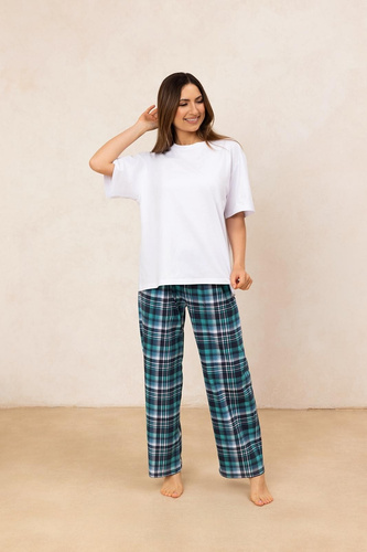 Dámské pyžamo Regina 725/25 zelené - bavlna, krátký rukáv, pohodlné a stylové