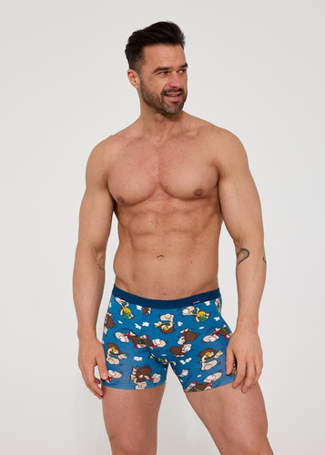 Cornette Tattoo 280/258 Chillout 2 – pánské modré bavlněné boxerky