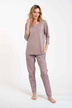 Pyžamo Betty s 3/4 rukávy cappuccino