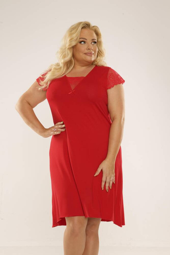 340 Fanny Noční košile Plus Size Forex - červená