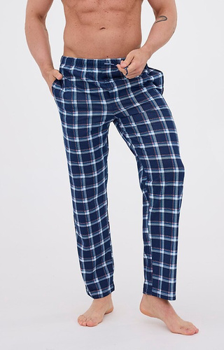 691/61 Pánské pyžamové kalhoty Cornette - dlouhé, kostkované, bavlna
