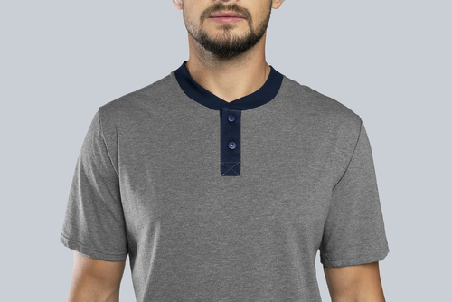 Profit Pánské pyžamo s krátkým rukávem a dlouhými kalhotami Italian Fashion -¶r.melange