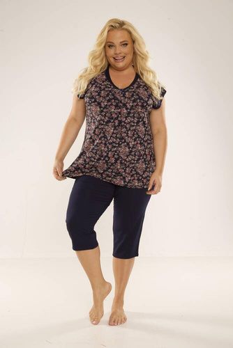 489/491 Mia Dámské pyžamo nadměrné velikosti Forex - tmavě modrá