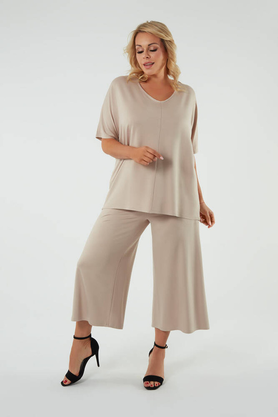 Soler Halenka s krátkým rukávem Italian Fashion - béžová