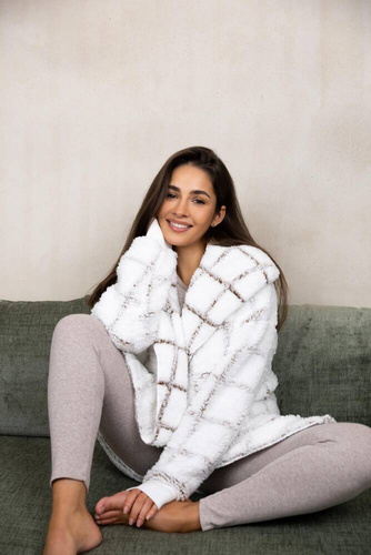 Sensis Delphine Cardigan - bíle pruhovaný