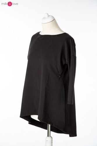 Bluzka/tunika ciążowa i do karmienia Mommy Milk&Love czarna