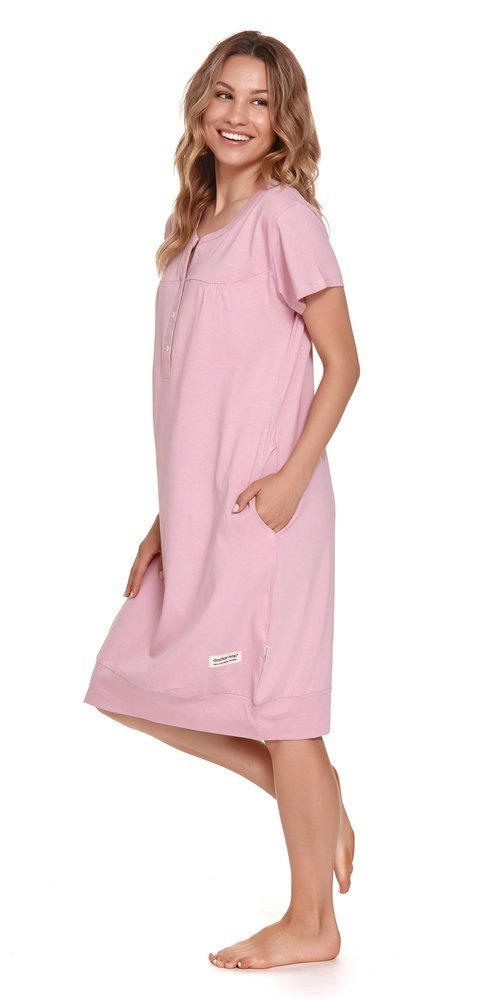 4348 Koszula Nocna ciążowa i do karmienia Doctor Nap - papaya