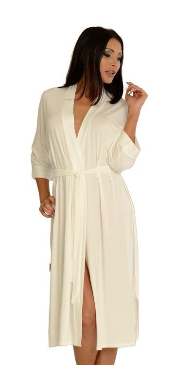 942 Visa Dlouhý župan De Lafense - ecru barva