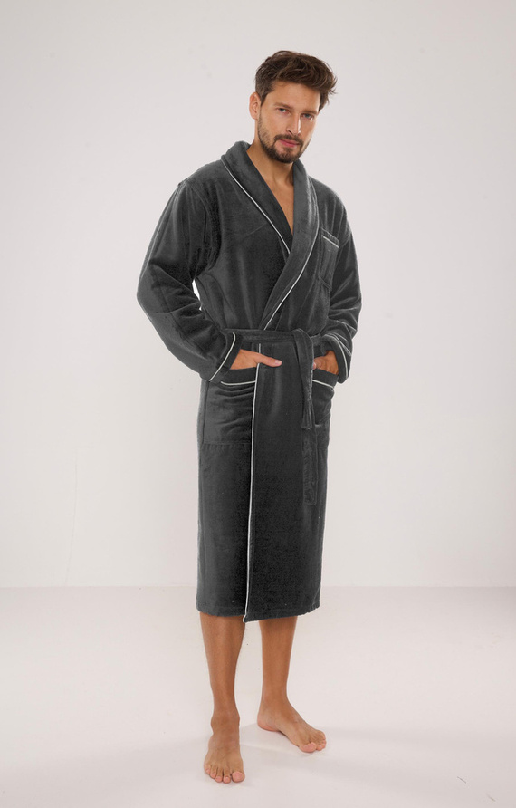 735 Manuele pánský župan De Lafense - grafitový