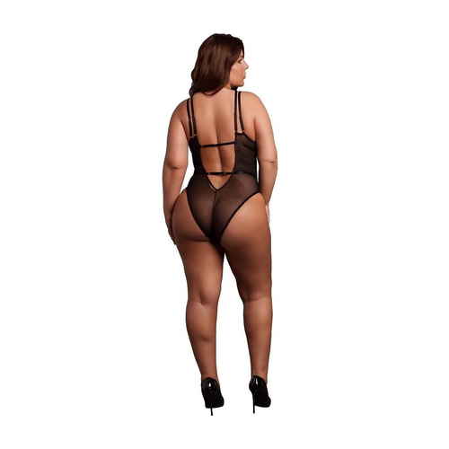 Body AMR006 Amour Le Désir krajkové body plus size XL-4XL černé