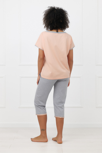 Dámské pyžamo Sabrina Italian Fashion 100% bavlna – krátký rukáv, kalhoty 3/4