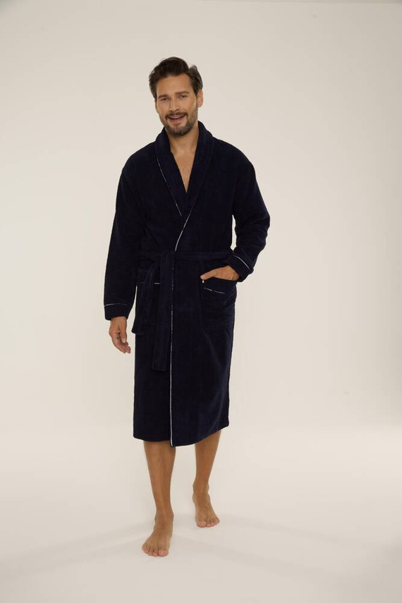 735 Manuele pánský župan De Lafense - tmavě modrý