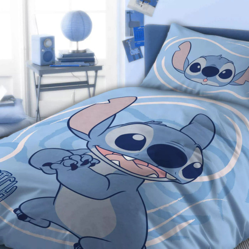 Dětské povlečení Lilo i Stitch Faro 100x135 bavlna + povlak na polštář 40x60