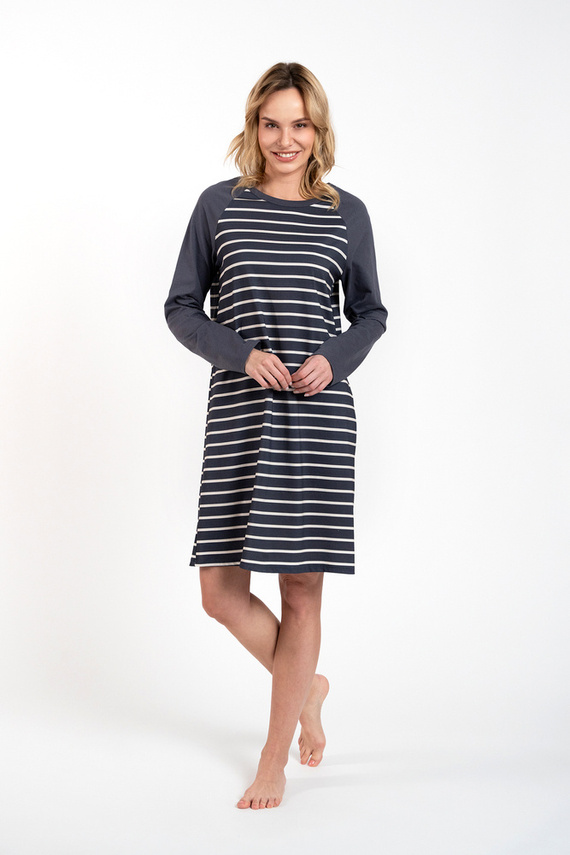 Noční košile Oda Italian Fashion - grafitový potisk