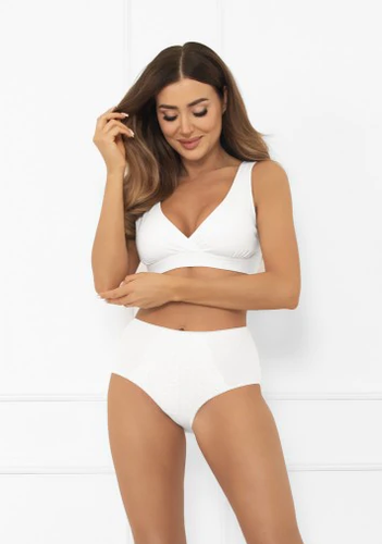 Dámské maxi kalhotky Libra s krajkovým akcentem | Italian Fashion white