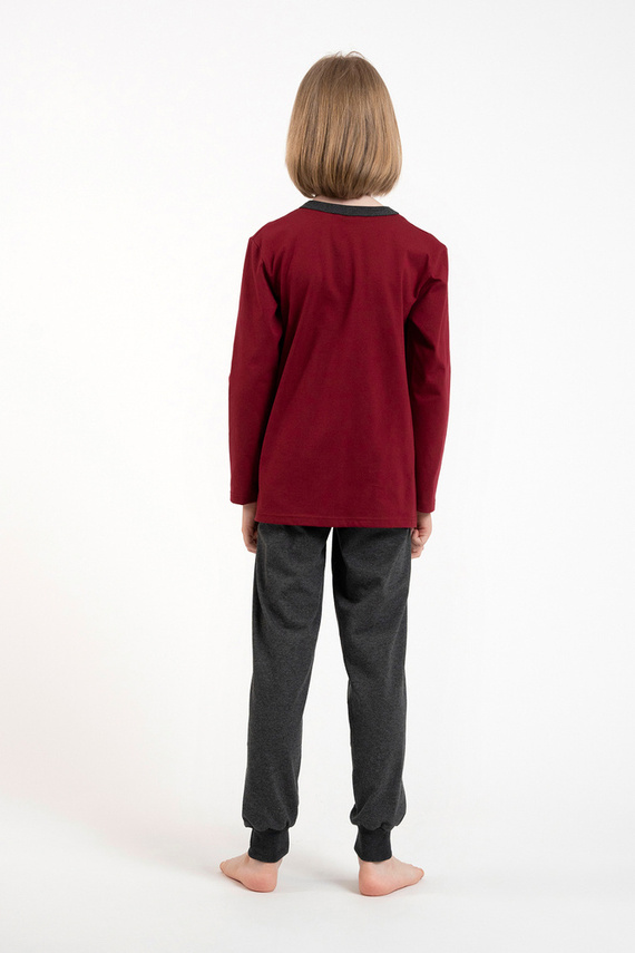 Chlapecké pyžamo Morten Italian Fashion burgundy/c.melange