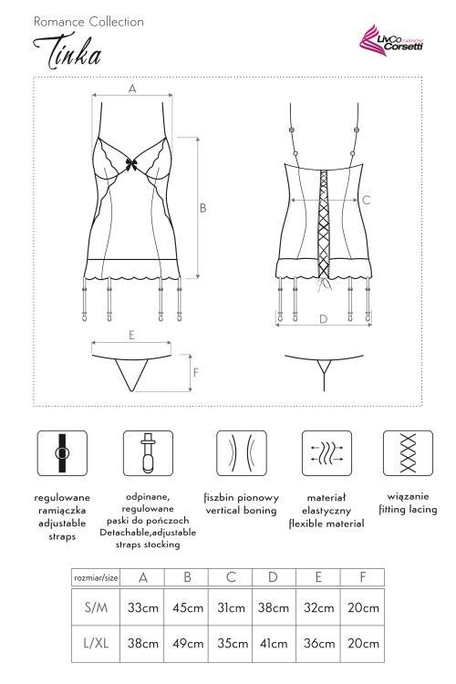 Tinka LC 90180 Dámský set LivCo Corsetti Fashion