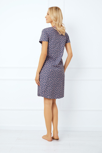 Noční košile a kojící šaty Tiana, krátký rukáv Italská móda - potisk