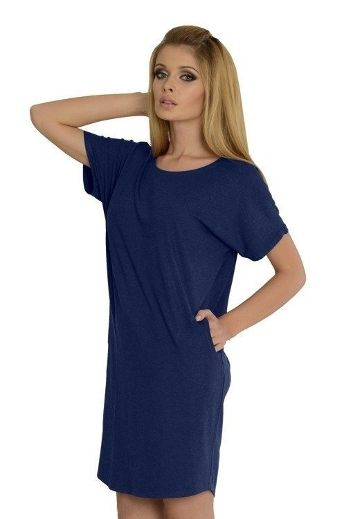 523 Paula noční košile kr. rukáv - světlá melanž