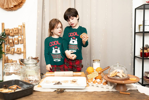 Tess Dětské pyžamo Italian Fashion - zelené/potisk