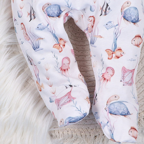 ABN-5484 Podmořský svět Poloviční ponožky z organické bavlny od Nini