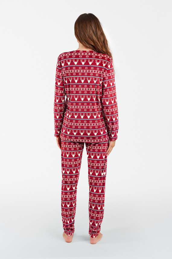 Island Fleece dámská souprava Italian Fashion - vínový potisk