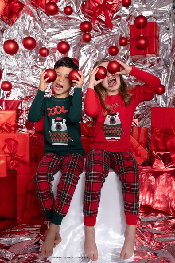 Tess Dětské pyžamo Italian Fashion - červené/potisk