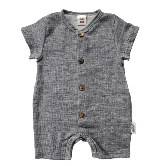 Baby Rampers Just Muslin 02235RN Makoma navy - mušelín 100% bavlna, krátký rukáv