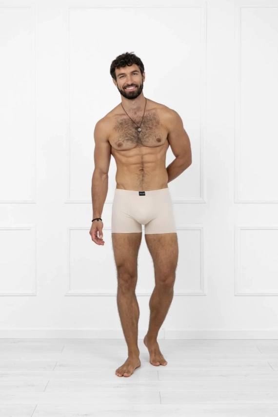 Pánské boxerky Apollo Italian Fashion beige - bavlna, strečový střih