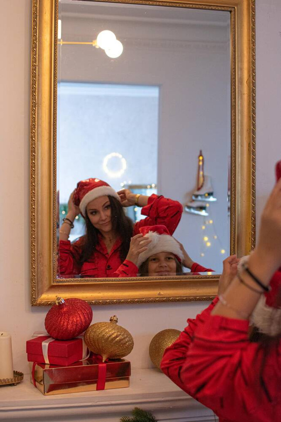 718 Madeleine Cat Love Dámské pyžamo Forex - červené